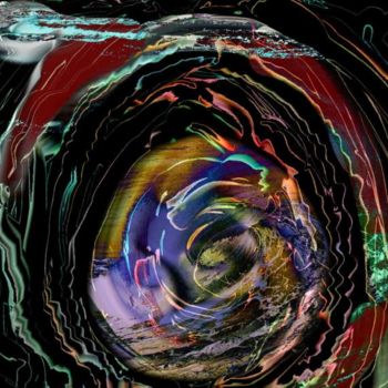 Digitale Kunst mit dem Titel "The Big Bang" von Shmuel Ben Hagai, Original-Kunstwerk, Digitale Malerei