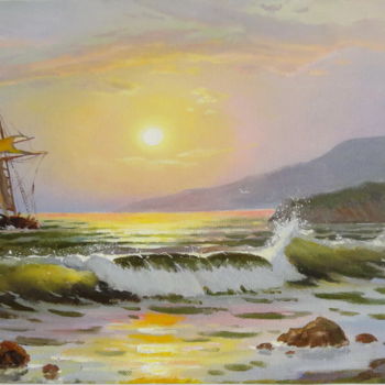 Malarstwo zatytułowany „"Perto do Cabo de S…” autorstwa V.Sholoh, Oryginalna praca, Olej