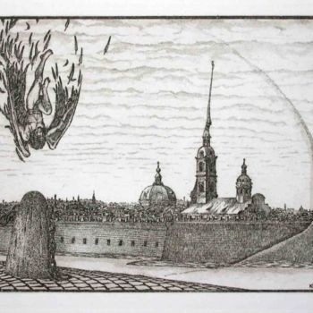 Отпечатки и Гравюры под названием "icarus' falling" - Yury Shtapakov, Подлинное произведение искусства