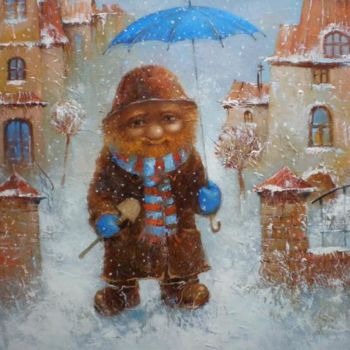 Картина под названием "Зима пришла!" - Stepan Verbeshchuk, Подлинное произведение искусства