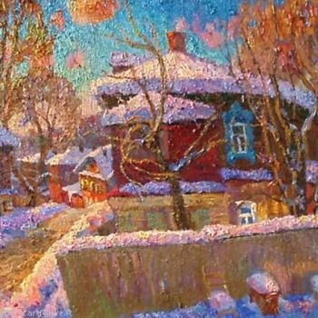 Painting titled "Winter/ Зима" by Shubnikov, Original Artwork