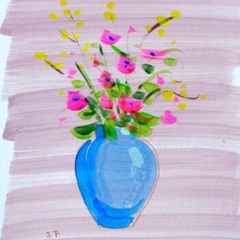 Peinture intitulée "flowers(sfap2022_11…" par Shuji Fukushima, Œuvre d'art originale, Acrylique