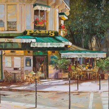 Painting titled ""Paris..."" by Andrii Shumskyi, Original Artwork, Oil