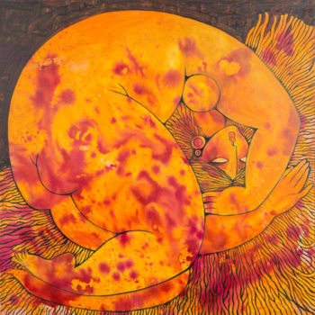 Картина под названием "Young Girl" - Shuren, Подлинное произведение искусства, Масло