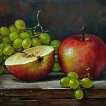 ""Apples and white g…" başlıklı Tablo Vladislav Shurganov tarafından, Orijinal sanat, Petrol