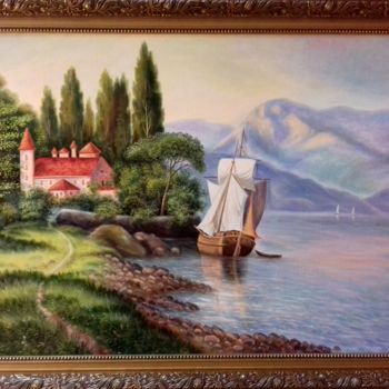 Painting titled "Summer. Crimea" by Tetiana Shvets, Original Artwork, Oil