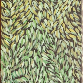 Peinture intitulée "Green Fields" par Galia Shy, Œuvre d'art originale, Acrylique