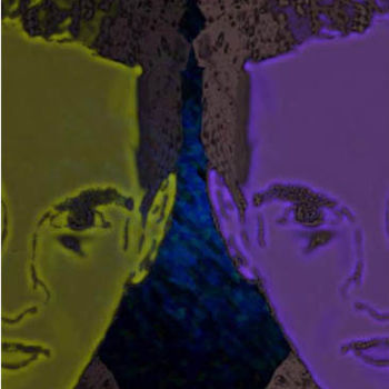 Desenho intitulada "Dos caras" por Shylai, Obras de arte originais