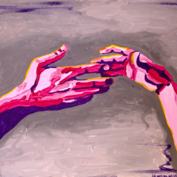 Painting titled "Touch" by Yuliia Shyshkina, Original Artwork, Acrylic