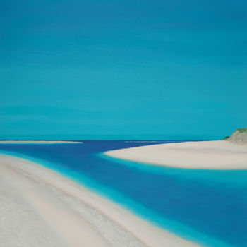 Картина под названием "Hayle estuary" - Si-Trade, Подлинное произведение искусства, Масло