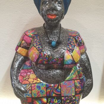 Sculpture intitulée "Charline" par Siberil Rey, Œuvre d'art originale, Bois