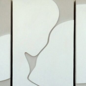 Sculpture titled "Relationship" by Sibilla Bjarnason, Original Artwork, Collages Mounted on Wood Stretcher frame