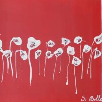 Painting titled "Intermission of red" by Si Bollé, Original Artwork