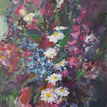 Painting titled "Printemps!" by Sibylle Du Peloux, Original Artwork, Acrylic