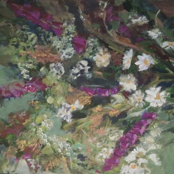 Peinture intitulée "Bouquet champêtre" par Sibylle Du Peloux, Œuvre d'art originale, Acrylique