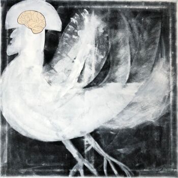 Peinture intitulée "Birdman" par Sidelma Castro, Œuvre d'art originale, Acrylique