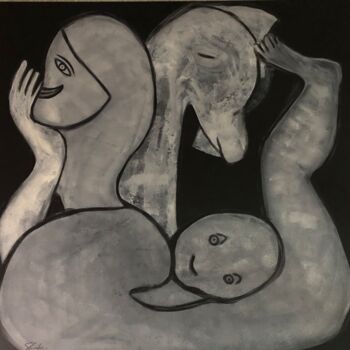 Картина под названием "L’attente" - Sidelma Castro, Подлинное произведение искусства, Акрил