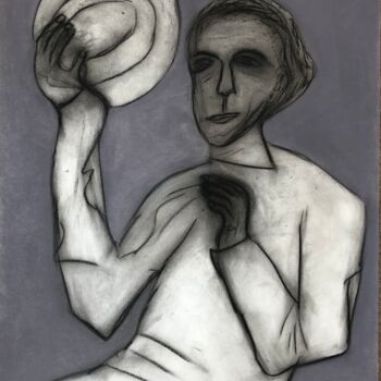 Zeichnungen mit dem Titel "La Femme au Miroir" von Sidelma Castro, Original-Kunstwerk, Pastell