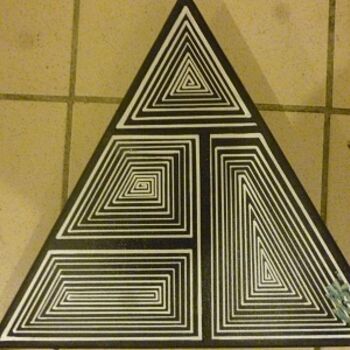 Картина под названием "triangle1" - Sider Winkelkötter, Подлинное произведение искусства, Масло