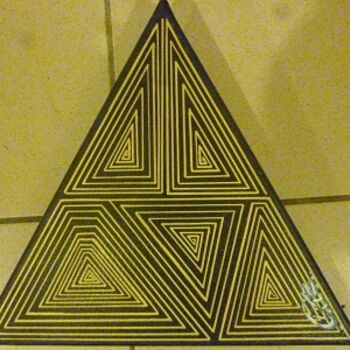 Pittura intitolato "triangle4" da Sider Winkelkötter, Opera d'arte originale, Olio