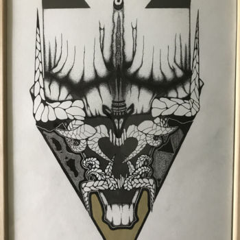 Drawing titled "Desperate" by Sergey Tettsoev, Original Artwork, Ink