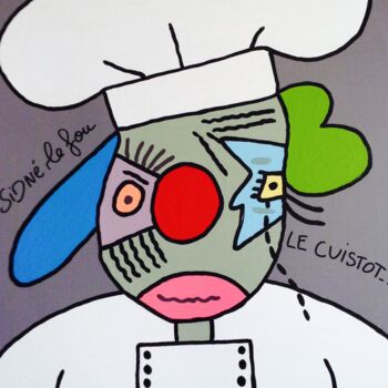 Painting titled "LE CUISTOT" by Sidné Le Fou, Original Artwork, Acrylic