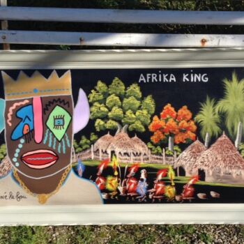 绘画 标题为“AFRIKA KING” 由Sidné Le Fou, 原创艺术品, 丙烯