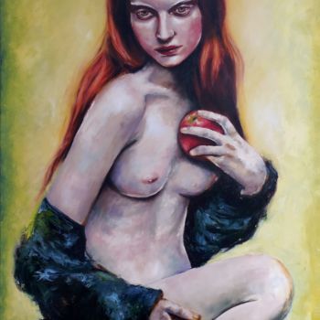 Malerei mit dem Titel ""Eva. Temptation. I…" von Tatiana Siedlova, Original-Kunstwerk, Öl