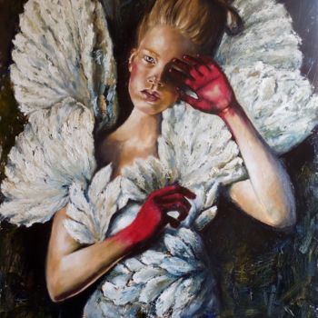 Malerei mit dem Titel "Angels Don't Cry" von Tatiana Siedlova, Original-Kunstwerk, Öl