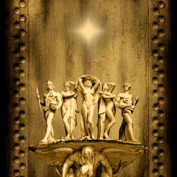 印花与版画 标题为“The Goddess of the…” 由Siegfried Säuberlich, 原创艺术品, 模拟打印 安装在木板上