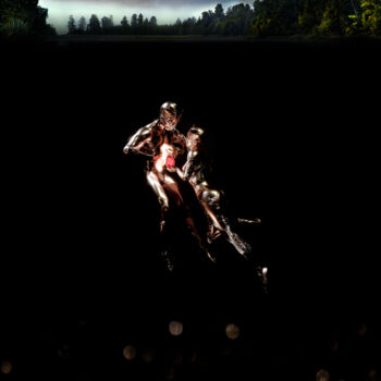 Incisioni, stampe intitolato "Love creates hearts" da Siegfried Säuberlich, Opera d'arte originale, Stampa a pellicola Monta…