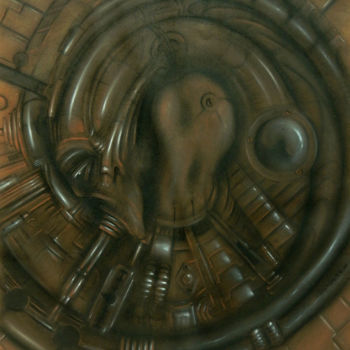 「Anthropoide 1er」というタイトルの描画 Siger Bzhによって, オリジナルのアートワーク, パステル