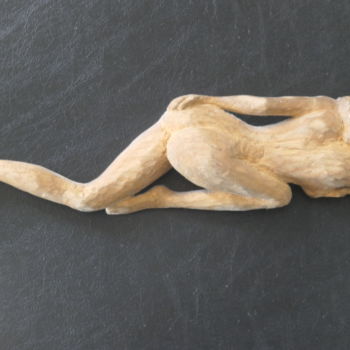 Sculpture titled "Sleeping Woman (Bac…" by Sieglinde (Siggy) Margarete Schitter, Original Artwork, Wood