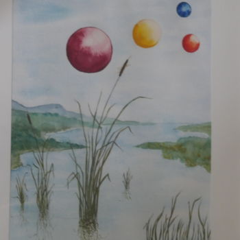 Malerei mit dem Titel "Fantasy" von Sieglinde (Siggy) Margarete Schitter, Original-Kunstwerk, Aquarell