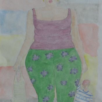Pintura intitulada "Mexican Woman" por Sieglinde (Siggy) Margarete Schitter, Obras de arte originais, Aquarela