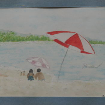 Pittura intitolato "Umbrella" da Sieglinde (Siggy) Margarete Schitter, Opera d'arte originale, Acquarello