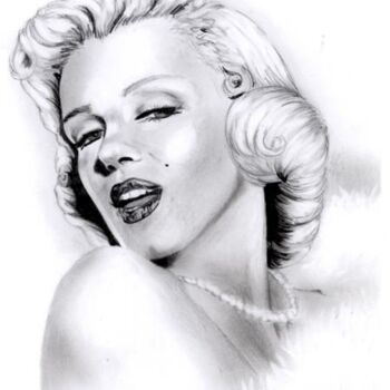 Drawing titled "marilyn" by Sight Et Shaoline, Original Artwork, Other