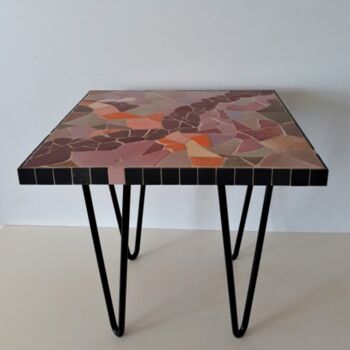 Design intitolato "Table basse en émau…" da Signature Mosaique ®, Opera d'arte originale, Mobili