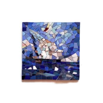 Skulptur mit dem Titel "Glaciers" von Signature Mosaique ®, Original-Kunstwerk, Mosaik