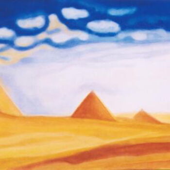 Painting titled "la pyramide il y a…" by Sigrun Neumann/Sineu, Original Artwork