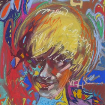 Malerei mit dem Titel "Portrait Françoise…" von Yannick Sigwalt, Original-Kunstwerk, Pastell