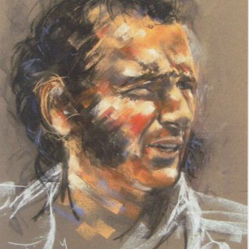 Peinture intitulée "Portrait Alain Colas" par Yannick Sigwalt, Œuvre d'art originale, Pastel