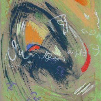 Peinture intitulée "L'envers" par Yannick Sigwalt, Œuvre d'art originale, Pastel