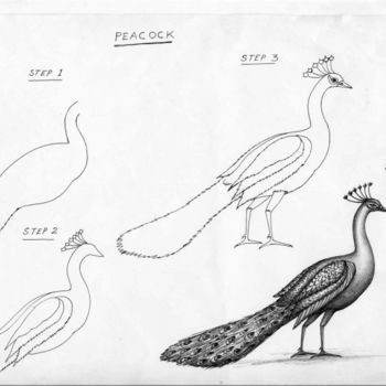 Arte digitale intitolato "Peacock[Original Il…" da Mr T Silappathikaram, Opera d'arte originale, Altro