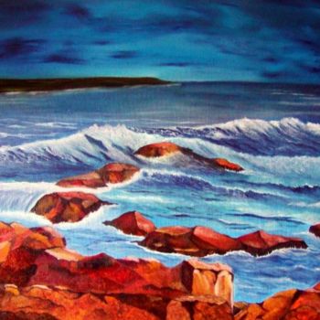 Painting titled "MARE" by Silema, Original Artwork, Oil
