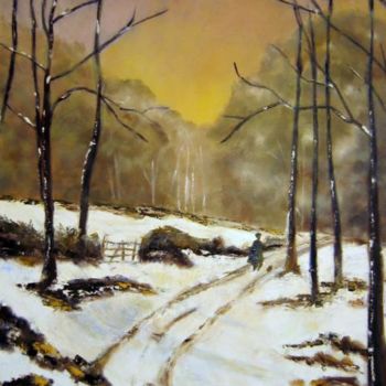 제목이 "Chemin en hiver"인 미술작품 Nicole Delaplace로, 원작