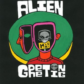 Painting titled "Alien Greeting" by Siljoe, Original Artwork