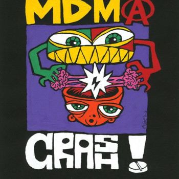 Картина под названием "MDMA Crash!" - Siljoe, Подлинное произведение искусства