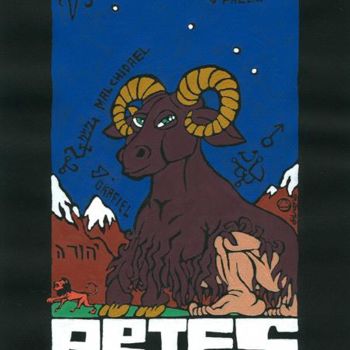 Painting titled "Aries" by Siljoe, Original Artwork