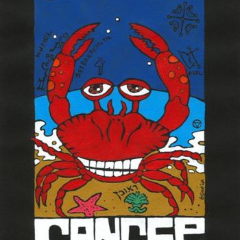 Painting titled "Cancer" by Siljoe, Original Artwork